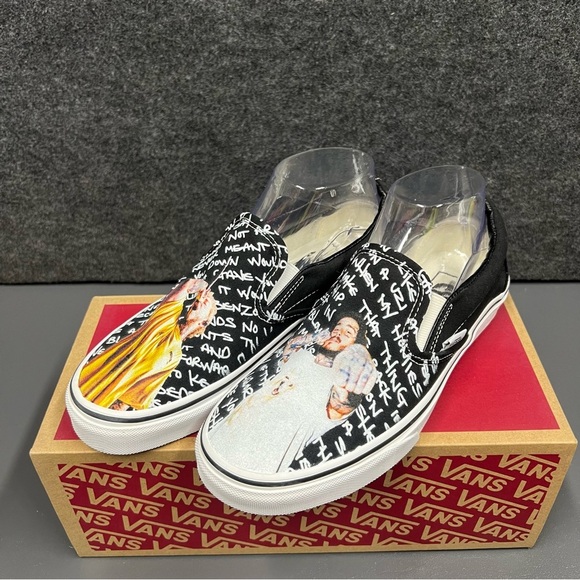 Vans Custom Slip Ons “Post Malone” Size 6 M / 7.5 W - Picture 1 of 13